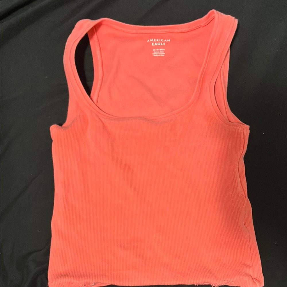 American Eagle Outfitters Pink Fitted Sleeveless Tank Top